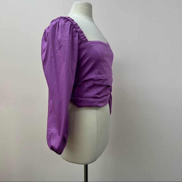 Veronica Beard Kayla Top in Vivid Orchid - Picture 4 of 7